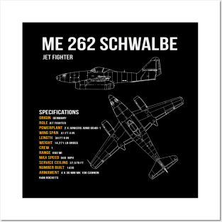 Me 262 German Fighter Jet Plane Posters and Art